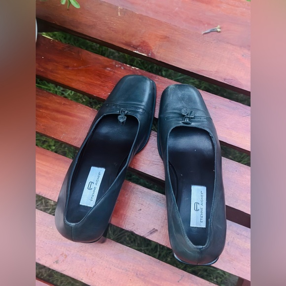 Etienne Aigner Kidman Pumps Genuine Black Leather NWOT US 10M - Picture 8 of 16